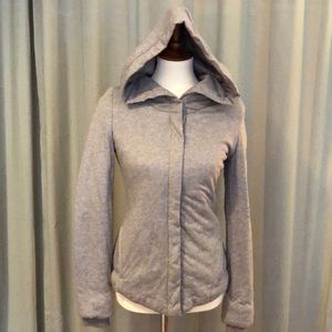 BCBG Max Azria Zip Up Hoodie Heather Gray XS